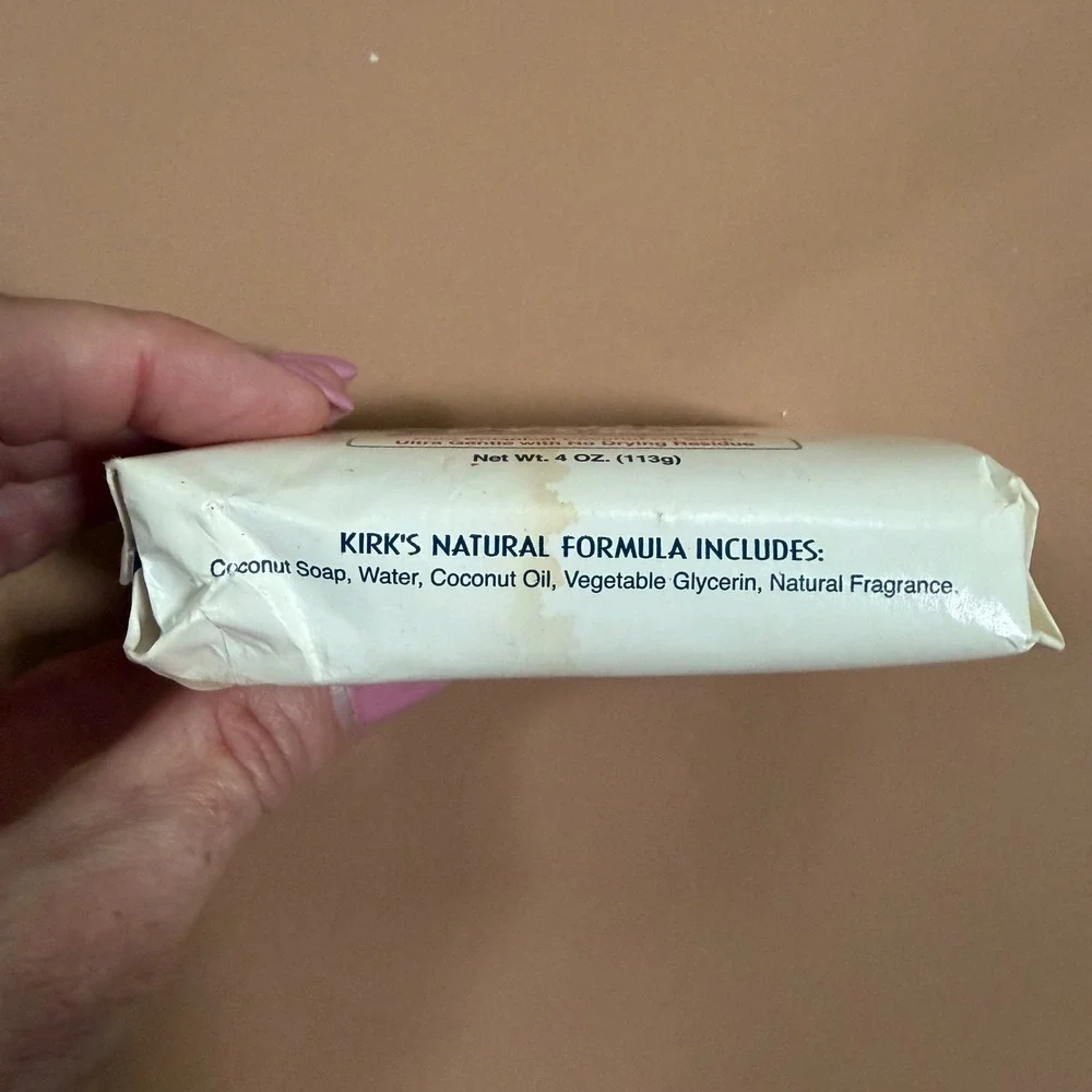 Kirk's Original Coco Castile Natural Coconut Oil Bar Soap 4 oz Hypoallergenic